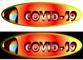 Covid 19 Coronavirus vector banner, Stop Novel Coronavirus outbreak covid-19 2019-nCoV symptoms in Wuhan China. Coronovirus, red