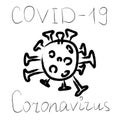 Vector outline Covid 19.