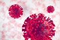 Covid-19, coronavirus virus body medical illustration background