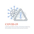 Covid-19 or Coronavirus, virus outbreak precautions, preventive measures, safety instructions, pandemic quarantine