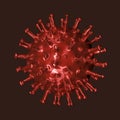 COVID-19 Coronavirus Red virus microscopic