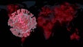 Covid 19 coronavirus virus spreads 3d rendering