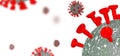 Covid-19 coronavirus white background - 3d rendering