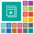 Covid documentation square flat multi colored icons Royalty Free Stock Photo