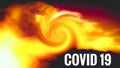 Covid 19 Fire Coronavirus Header Illustrations Royalty Free Stock Photo