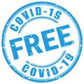 Covid-19 free ink stamp Royalty Free Stock Photo