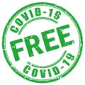 Covid-19 free vector stamp Royalty Free Stock Photo