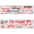 Covid Future Text message Abstract Background Illustration
