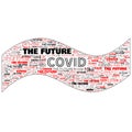 Covid Future Text message Abstract Background Illustration