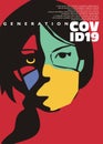 Covid generation conceptual artistic poster