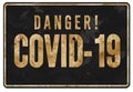COVID 19 Grunge Sign
