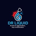 Doctor liquid sanitizer logo, medical sanitizers logo design template vector eps