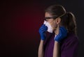 COVID-19 healthcare worker using PPE protective equipment Royalty Free Stock Photo