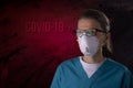 COVID-19 healthcare worker using PPE protective equipment Royalty Free Stock Photo