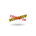 Covid-19 icon with shadow Royalty Free Stock Photo
