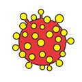 Covid-19 icon, vector illustration of the Coronavirus