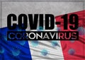 COVID-19 - Illustration - quarantine and prevention concept against the coronavirus outbreak and pandemic. Text writed with Royalty Free Stock Photo