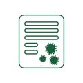 Covid Immunity Greeen Certificate or Passport Icon Isolated