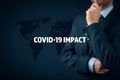 Covid-19 impact on global business concept Royalty Free Stock Photo