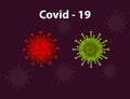 Covid-19 influenza corona virus background. Corona isus Royalty Free Stock Photo