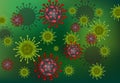 Covid-19 influenza corona virus background. covid19 disease is a dangerous to health in this cases virus effect to human body and