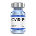 COVID-19 injection vaccine in glass vial bottle