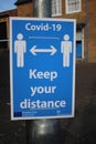 Covid 19 keep your distance sign