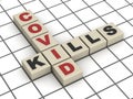 Covid kills puzzle words Royalty Free Stock Photo