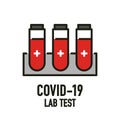 Covid-19 lab test icon design concept. Novel Coronavirus 2019-nCoV. World Health organization WHO introduced new official name Royalty Free Stock Photo