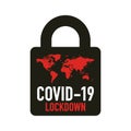 Covid-19 lockdown for quarantine concept. Protect yourself and help prevent spreading the virus to others. Novel Coronavirus 2019 Royalty Free Stock Photo