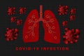 COVID-19 lung infection or Pneumonia Royalty Free Stock Photo