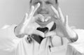 COVID-19. Male doctor`s hands show a heart sign. HIV protection concept. Doctor shows a heart symbol. Healthcare Royalty Free Stock Photo