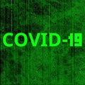 COVID-19 Matrix background.  background and wallpaper. High resolution Royalty Free Stock Photo