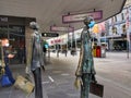 COVID-19, MelbourneÃ¢â¬â¢s fourth phase of closure, sculptures wearing masks on the streets