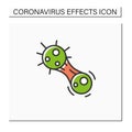 Covid mutation color icon Royalty Free Stock Photo
