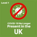 COVID-19 No Longer Present in the UK vector illustration