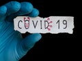 Covid 19 On Paper, Covid-19 Coronavirus Concept inscription, Covid Banner