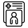 Covid passport icon outline vector. Health vaccine