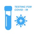 Covid pcr test vector icon.