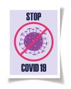 Covid 19 prevention stop coranavirus disease pneumonia pandemic poster