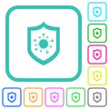 Covid protection vivid colored flat icons Royalty Free Stock Photo