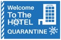 Covid-19 quarantine hotel vector illustration - UK to open quarantine hotels for travelers arriving in the uk from February 15th