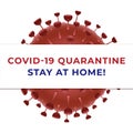 Covid-19 Quarantine. Stay at home. Coronavirus disease 2019 Pandemic Protection Concept