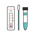 Covid-19 rapid antigen test vector illustration clipart