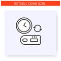 Covid19 rapid diagnostic test line icon