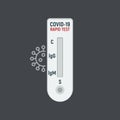 Covid rapid test antibody kit. PCR corona virus rapid test vector icon