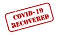COVID-19 Recovered Stamp Vector Royalty Free Stock Photo
