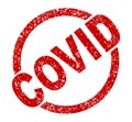 Covid Red Ink Stamp Royalty Free Stock Photo