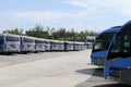 Bus fleet at Alvorada terminal