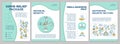 Covid relief package brochure template